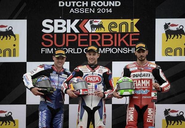 WSBK / Assen - Rea sous la pluie.