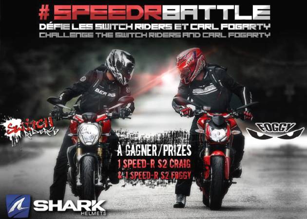 Défi SpeedrBattle : deux casques Speed-R S2 à gagner avec Shark.