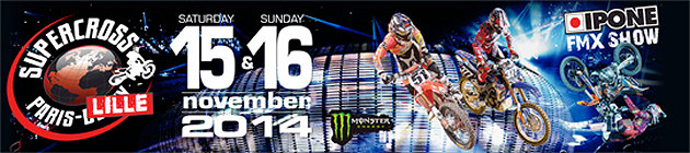 Gros spectacle en approche avec le Supercross de Paris Lille.