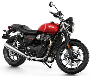 photo constructeur de la triumph lors d'un shooting