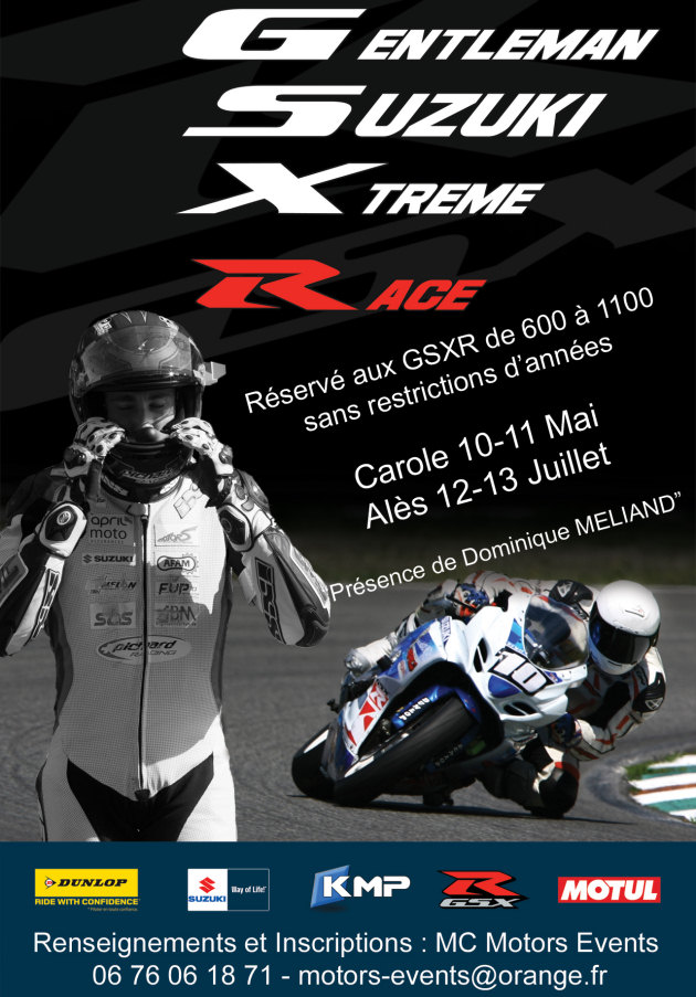 Les GSX-R s'affronteront lors de la Gentleman Suzuki Xtrem Race.