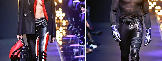 Les Yamaha MT défilent à la Fashion Week de Milan.
