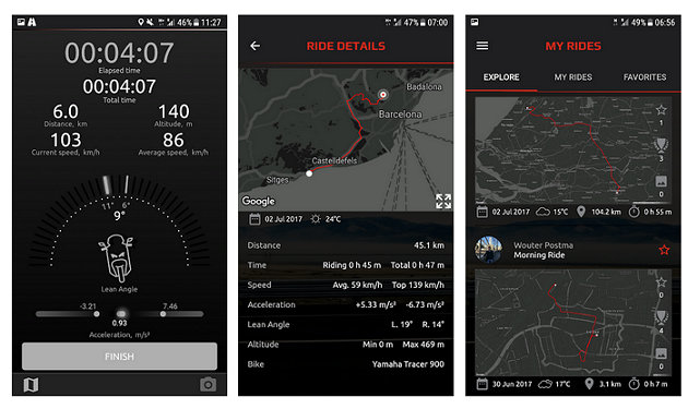 Yamaha présente l'appli MyRide - pour enregister les paramètres de ses virées.