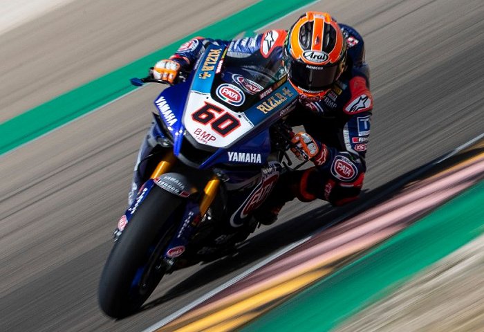 Van Der Mark sur Yamaha R1 lors du WSBK à Aragon WSBK - Rea et Redding dominent à Aragon.