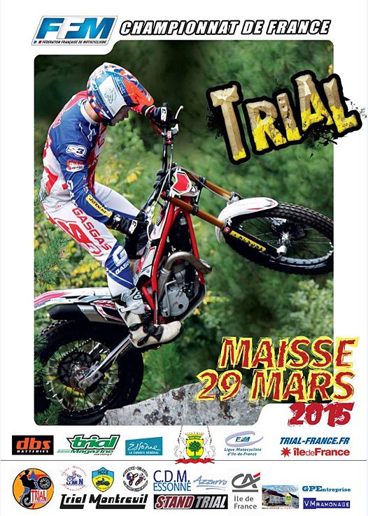 Coup d'envoi du Championnat de France de Trial à Maisse.