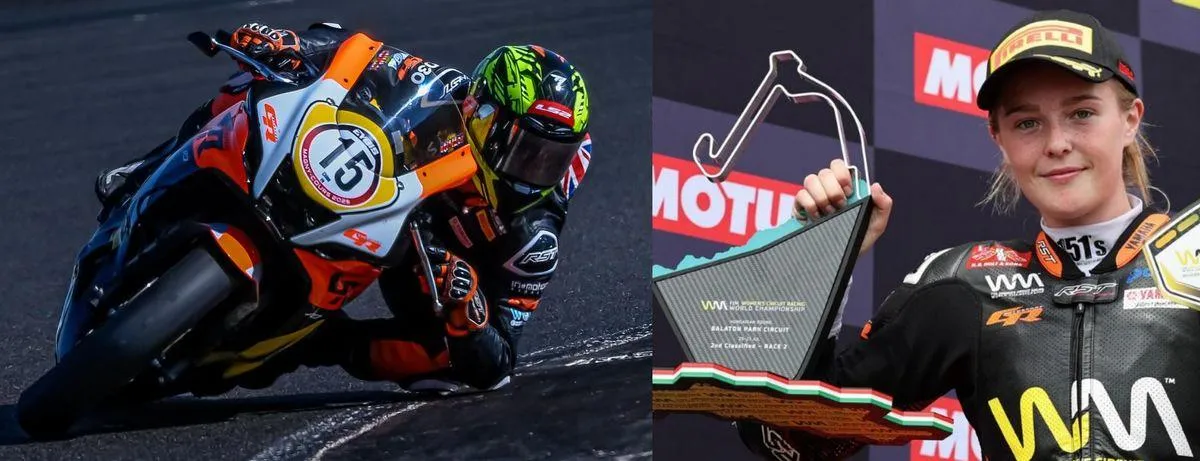 La pilote moto Chloe Jones sur circuit