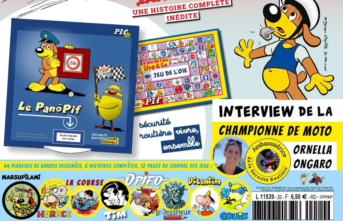 Couverture du magazine Pif gadget de septembre 2025.