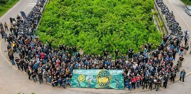 Bikers on the road for the Royal-Enfield One Ride