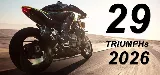 Une vue arrière d'une moto Triumph 1200 Speed Triple RS sur circuit