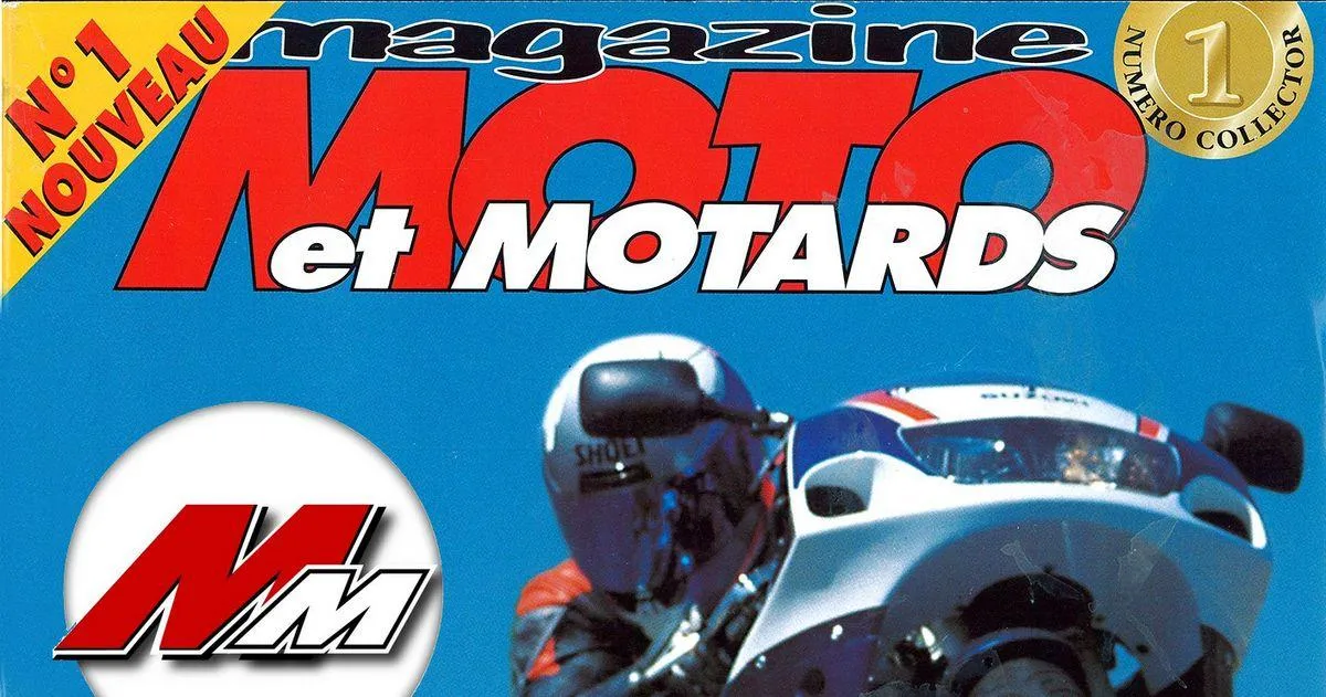 Une affiche du premier numéro du magazone Moto et Motards.