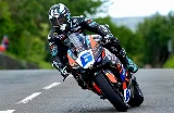 Michael Dumloup sur sa supersport durant la course
