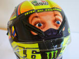 Double-face pour le casque de Rossi.