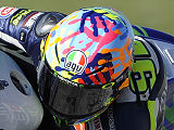 Zoom sur l'AGV PistaGP Rossi spécial Misano.