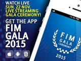 Une application pour suivre la cérémonie du FIM Gala 2015.