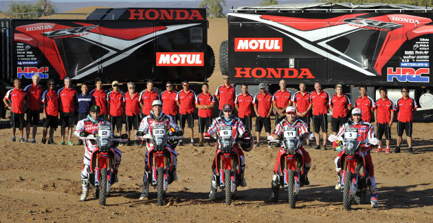 Honda fourbit ses armes pour le Dakar 2014.