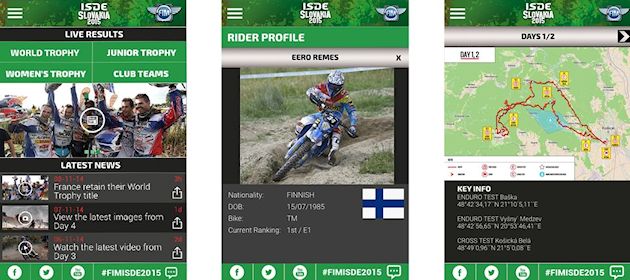 Une appli pour ne rien manquer des Six Jours d'Enduro 2015.
