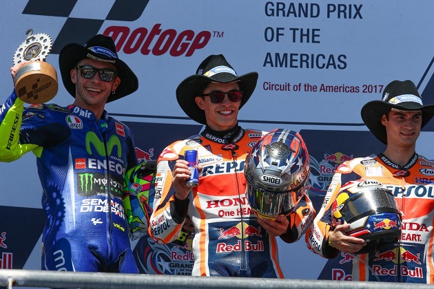 MotoGP - Márquez fait la passe de 5 à Austin. Rossi prend les commandes du Championnat.