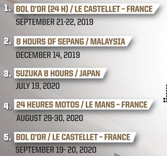 Le calendrier du Mondial d'Endurance change à nouveau - avec deux Bol d'Or à la clé.