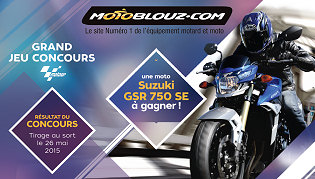 Une Suzuki GSR 750 SE et des places pour le MotoGP au Mans à gagner avec Motoblouz.