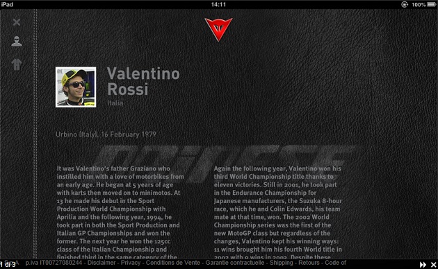 Dainese ouvre ses archives avec l'appli gratuite Dainese 40.