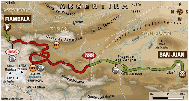 La parcours du Dakar 2018 en détails.