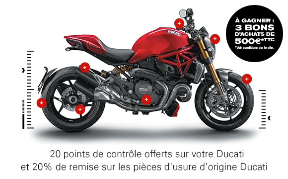 Contrôle hivernal gratuit pour votre Ducati.