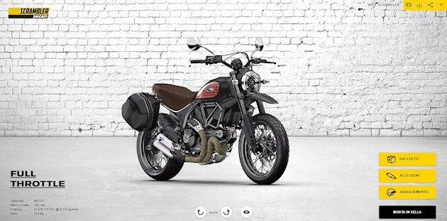 Un nouveau configurateur en ligne pour le Ducati Scrambler.