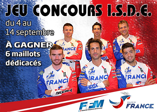 ISDE - Gagnez des maillots dédicacés.