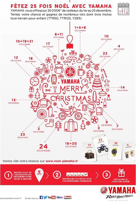 Yamaha lance son calendrier de l'Avent !