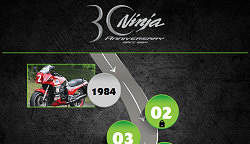 Kawasaki retrace l'histoire de ses Ninja via un mini-site.