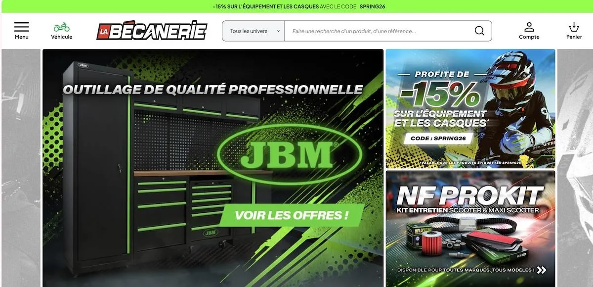 Page d'accueil du site de la Bécanerie