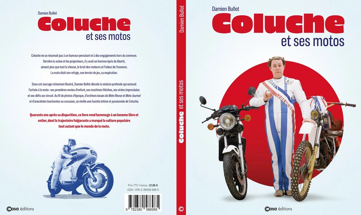 La couverture du livre "Coluche et ses motos"