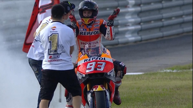 MotoGP / Motegi - Márquez Champion du Monde MotoGP 2016 par KO !