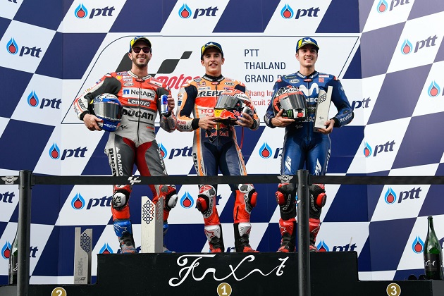 MotoGP - Marquez s'impose sur le fil en Thaïlande. 