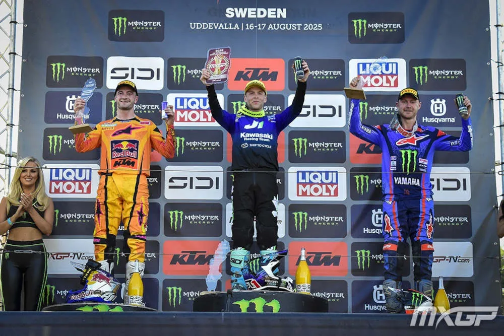 Podium du Grand prix de Suède de motocross