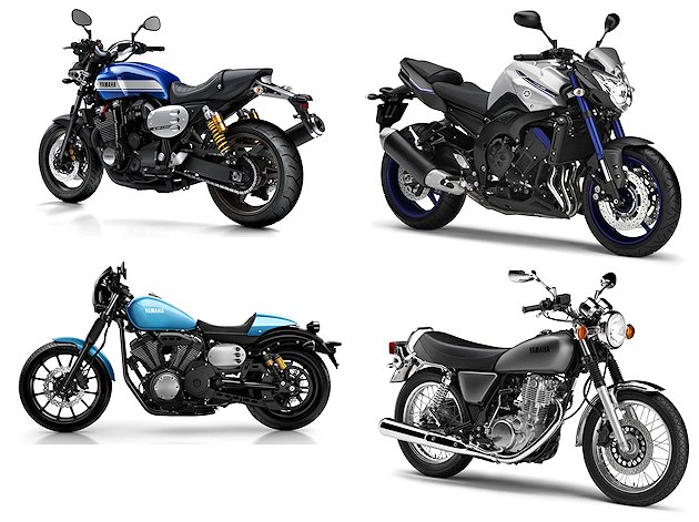 Chute des prix pour les Yamaha SR 400, XJR 1300, XV 950 Racer et FZ8.