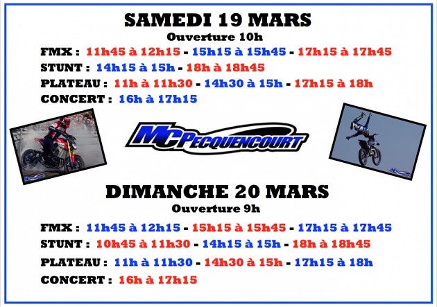 Pecquencourt, capitale de la Moto le 19 et 20 mars 2016.