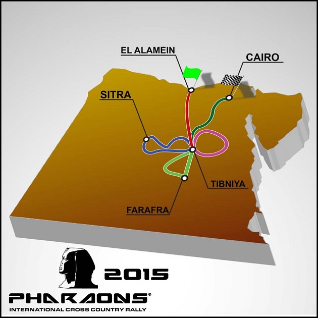 Un Rallye des Pharaons en étoile.