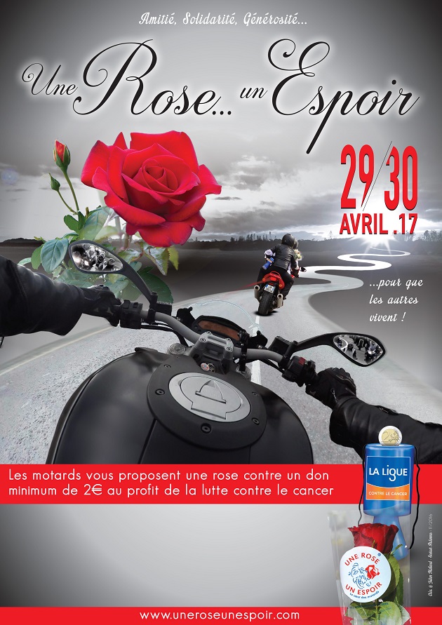 Une rose, un espoir - 19 ans de mobilisation motarde contre le cancer.