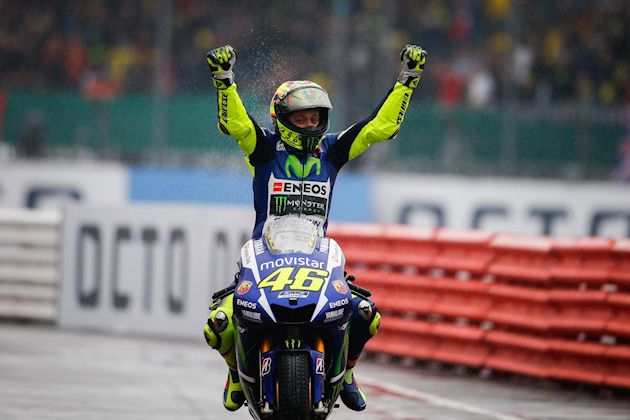 MotoGP - Rossi, Maître des eaux à Silverstone.
