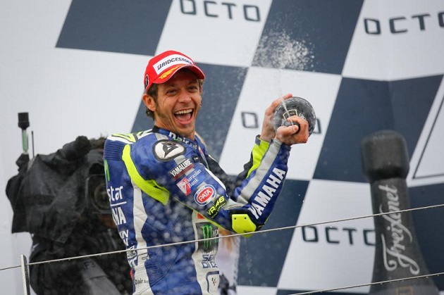 MotoGP - Rossi, Maître des eaux à Silverstone.