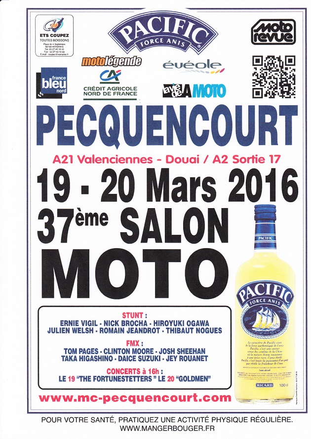 Pecquencourt, capitale de la Moto le 19 et  20 mars 2016.