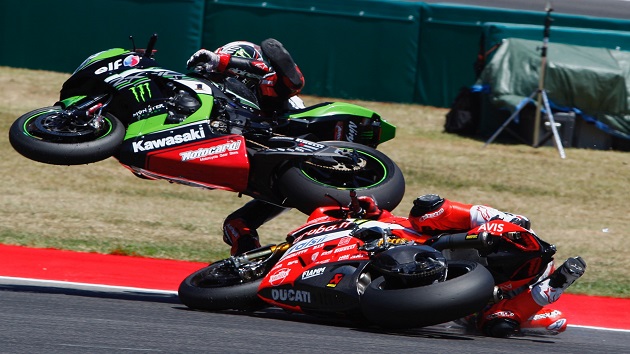 WSBK / Misano Course 1 - Sykes remporte une course à élimination.
