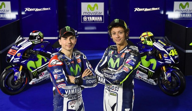 MotoGP - Yamaha présente les YZR-M1 de Rossi et Lorenzo.