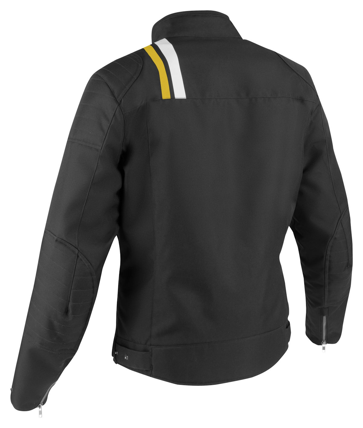 Un blouson moto textile noir Segura Scorpio vu de derrière