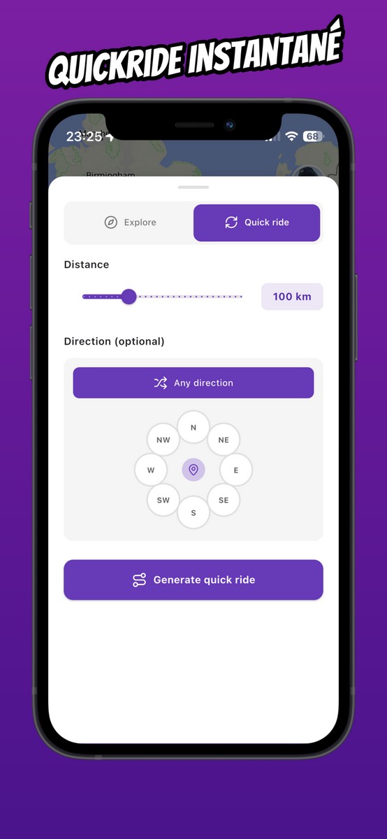Le paramétrage de l'application Vroom GPS pour partir rapidement