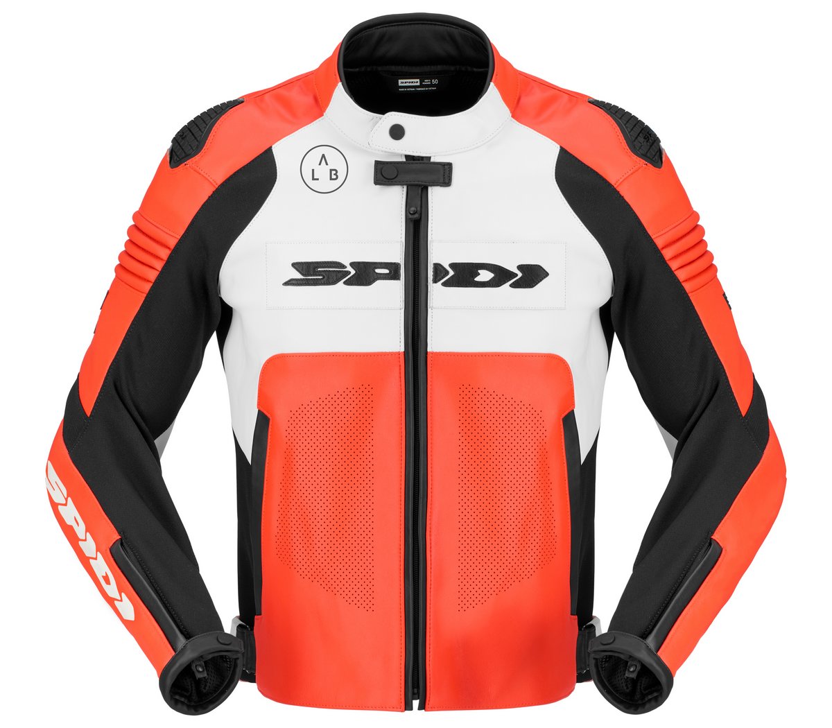 Un blouson Spidi Hyper-V Pro Perforated rouge et blanc