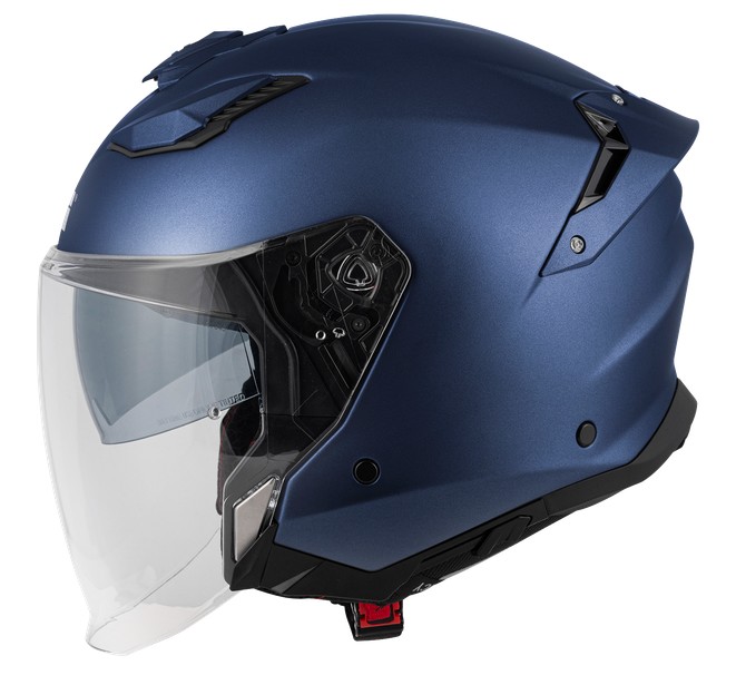 Un casque Jet GIVI X31 bleu