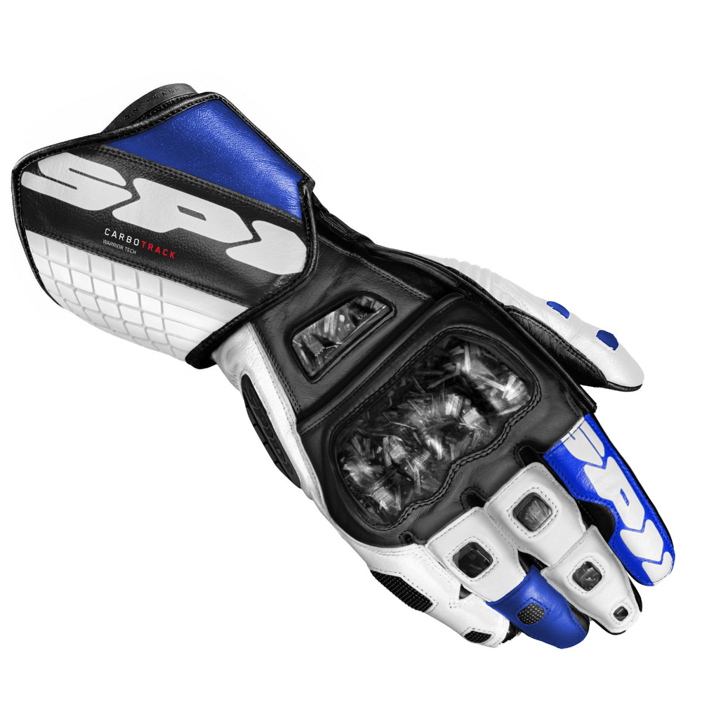 Gant moto Racing Spidi Carbo Track Evo 2 coloris noir et rouge avec renforts Warrior