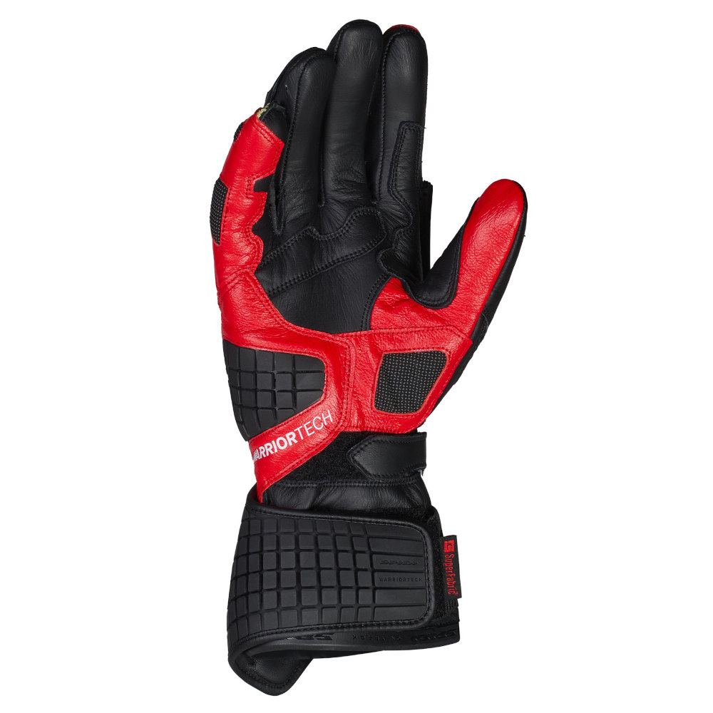 L'intérieur du gant moto Racing Spidi Carbo Track Evo 2 coloris noir et rouge